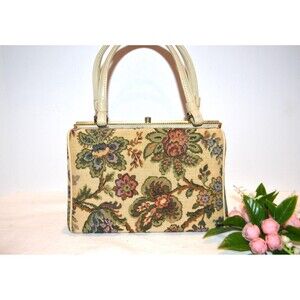 Vintage Tapestry 1960 Floral Handbag